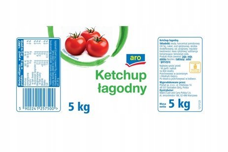 aro Ketchup łagodny 5 kg