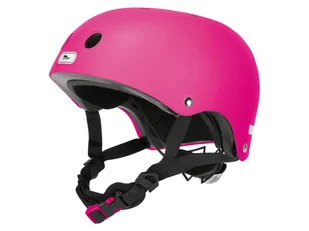 CRIVIT Kask dziecięcy do jazdy na rolkach, z diodami LED (L/XL różowy) - Kaski rowerowe - miniaturka - grafika 1