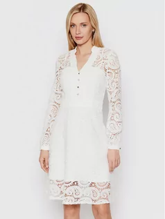 Sukienki - Morgan Sukienka koktajlowa 221-ROMANE Biały Regular Fit - grafika 1