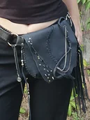 Nerki - Skórzana nerka lub torebka na ramię, gothic - miniaturka - grafika 1