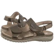 Sandały damskie - Sandały Brązowe 60462-90 Bronze (RI264-a) Rieker - miniaturka - grafika 1