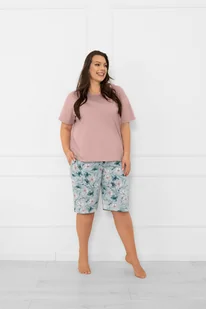Piżama damska krótki rękaw, 1/2 spodnie Perlis - Italian Fashion - Piżamy damskie - miniaturka - grafika 1