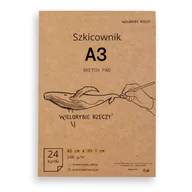 Podobrazia, bloki, papiery - SZKICOWNIK A3 BLOK ARTYSTYCZNY SZKICOWY PROFESJONALNY PAPIER 24SZT RYSOWNIK - miniaturka - grafika 1