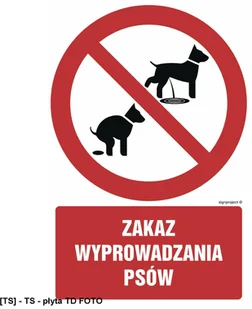 SIGNPROJECT GC071 - Zakaz wyprowadzania psów 350x525 - Tablice BHP - miniaturka - grafika 1