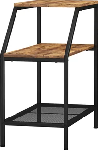 Vicco Stolik kawowy Fyrk, 30 x 61.5 cm z 2 otwartymi przedziałami, Rustykalny dąb/Czarny - Ławy i stoliki kawowe - miniaturka - grafika 1