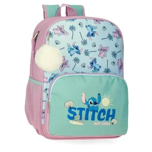 Disney Stitch Just Chill Plecak Szkolny Zielony 30x38x12 cm Poliester by Joumma Bags, Zielony, Talla única, plecak szkolny - Plecaki szkolne i tornistry - miniaturka - grafika 1