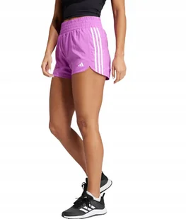 ADIDAS FIOLETOWE SPORTOWE SZORTY Z BIAŁYMI LAMPASAMI S JPA - Spodenki damskie ADIDAS FIOLETOWE SPORTOWE SZORTY Z BIAŁYMI LAMPASAMI S JPA - Spodenki damskie - miniaturka - grafika 1