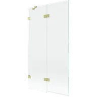 Parawany nawannowe - Mexen Lunar parawan nawannowy 2-skrzydłowy lewy 100 x 150 cm, transparent, złoty szczotkowany - 897-100-100-55-00-L - miniaturka - grafika 1