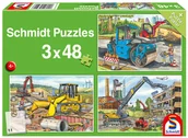 Puzzle - Puzzle, Pojazdy budowlane, 3 x 48 el. - miniaturka - grafika 1