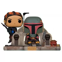 Funko POP Moment: Star Wars: The Mandalorian - Boba Fett and Fennec on Throne - Figurki kolekcjonerskie Funko POP Moment: Star Wars: The Mandalorian - Boba Fett and Fennec on Throne - Figurki kolekcjonerskie - miniaturka - grafika 1