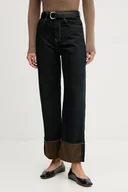 Spodnie damskie - Sisley jeansy damskie kolor granatowy 4STALE04V - miniaturka - grafika 1