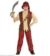 Stroje karnawałowe - Widmann Andreas 00196  kostium dziecięcy Pirat, góra, kamizelki, pasek, spodnie i opaska na głowę, brązowy, 140, brązowy 00197 - miniaturka - grafika 1