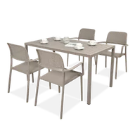 Meble ogrodowe - Komplet ogrodowy Nardi BORA/CUBE 140 4+1 Tortora - miniaturka - grafika 1