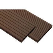 Podesty i deski tarasowe - Deska ryflowana WPC 2200 x 140 x 22 mm jasny brąz - miniaturka - grafika 1