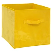 Pudełka i szkatułki - Pojemnik tekstylny 31x31 cm Yellow welur - miniaturka - grafika 1
