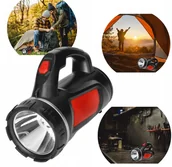 Latarki - Ręczna Latarka Akumulatorowa Led Cree 1W Cob 3W - miniaturka - grafika 1