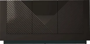 MEGSTYL KOMODA 160CM PASSION 2 Czarny mat - Czarny połysk - Komody - miniaturka - grafika 1