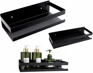 Półka Koszyk łazienkowa Czarna Wisząca Stal Loft - Półki łazienkowe - miniaturka - grafika 1
