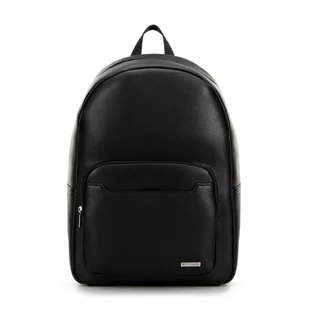 Plecak na laptopa 15’’ ze skóry ekologicznej czarny - Torby na laptopy - miniaturka - grafika 1