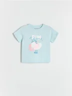 Bluzki dla niemowląt - Reserved - T-shirt z wypukłym nadrukiem - jasnoniebieski - miniaturka - grafika 1