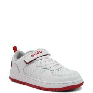 HUGO KIDS Skórzane sneakersy - Buty dla chłopców - miniaturka - grafika 1