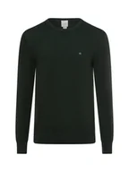 Swetry męskie - Calvin Klein Męski sweter Mężczyźni zielony jednolity, S - miniaturka - grafika 1