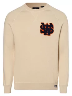 Superdry - Sweter męski, beżowy - Swetry męskie - miniaturka - grafika 1