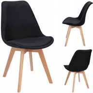 Krzesła - Jumi, Krzesło skandynawskie, Kuchenne,  Czarne - miniaturka - grafika 1
