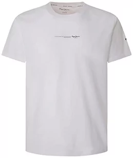 Pepe Jeans Koszulka męska David, biały, XL - Koszulki męskie - miniaturka - grafika 1