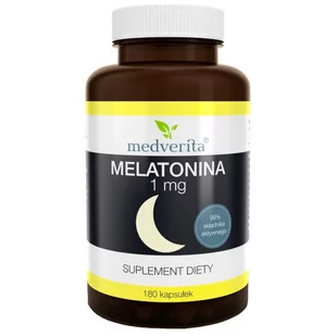 Medverita Melatonina 1 mg 180 kapsułek 1149414 - Układ nerwowy - miniaturka - grafika 1