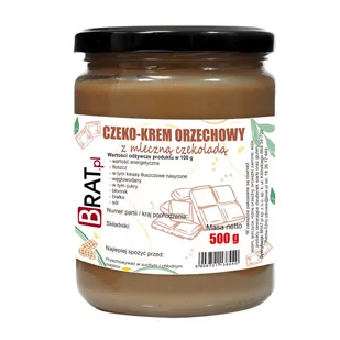 Czeko- Krem Orzechowy Z Mleczną Czekoladą 500G - Pasty warzywne - miniaturka - grafika 1