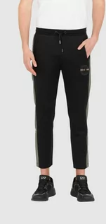 Spodnie męskie - LA MARTINA - Czarne spodnie Slim Fit - grafika 1