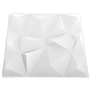 vidaXL Panele ścienne 3D, 48 szt., 50x50 cm, diamentowa biel, 12 m² 150912 - Panele ścienne i boazeria - miniaturka - grafika 5