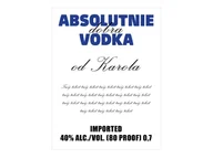 Gadżety na imprezę - Etykiety personalizowane na butelkę Absolut - 9 szt. - miniaturka - grafika 1