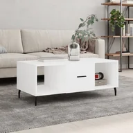 Ławy i stoliki kawowe - vidaXL Stolik kawowy, biały, 102x50x40 cm, materiał drewnopochodny - miniaturka - grafika 1