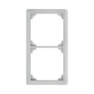 Wyłączniki światła i elektryczne - LEDart LEXMAN podwójna SLIM srebrny LEXMAN - miniaturka - grafika 1