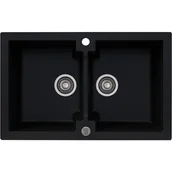 Zlewozmywaki - Kernau KGS A 80 2B Deep Black - miniaturka - grafika 1
