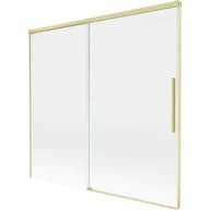 Parawany nawannowe - Mexen Rox parawan nawannowy 2-skrzydłowy rozsuwany 170 x 150 cm, transparent, złoty szczotkowany - 8C9-170-001-55-00 - miniaturka - grafika 1