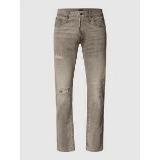 Spodnie męskie - Jeansy o kroju slim fit z efektem znoszenia - Polo Ralph Lauren - grafika 1