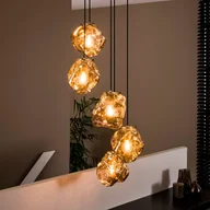 Lampy sufitowe - ZIJLSTRA Lampa wisząca szklana Guldenthal, możliwość ściemniania, chromowy / srebrny, salon / jadalnia, szkło - miniaturka - grafika 1