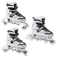 Rolki - Croxer, Rolki Wrotki 3w1, Novum, białe, rozmiar 31/34 - miniaturka - grafika 1