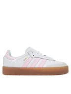 Buty dla dziewczynek - adidas Sneakersy Sambae JQ1237 Biały - miniaturka - grafika 1