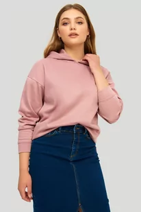 Różowa bluza z kapturem - Greenpoint - Bluzy damskie - miniaturka - grafika 1