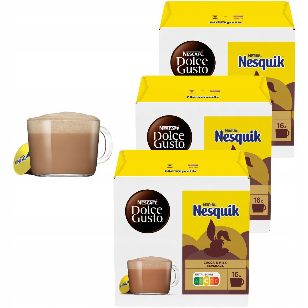Kakao Dolce Gusto Nesquik Nescafe 48 kapsułek 3x16