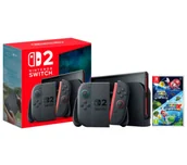 Konsole Nintendo - Nintendo Switch 2 Joy-Con Czarny + Super Mario Galaxy 1 + Super Mario Galaxy 2 - miniaturka - grafika 1