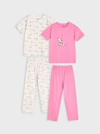 Piżamy dla dziewczynek - Sinsay - Piżama dwuczęściowa 2 pack - różowy - miniaturka - grafika 1