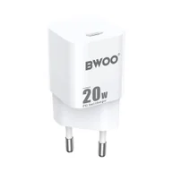 Ładowarki do telefonów - BWOO ładowarka sieciowa PD CDA155 USB-C 20W biała - miniaturka - grafika 1