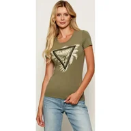 Koszulki i topy damskie - GUESS T-shirt Slim Fit - miniaturka - grafika 1