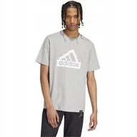 Koszulki męskie - Koszulka męska adidas Modern Essentials Graphic szara IW2648 S - miniaturka - grafika 1