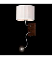 Lampy ścienne - Kinkiet LED E27+ Power LED fornir - miniaturka - grafika 1